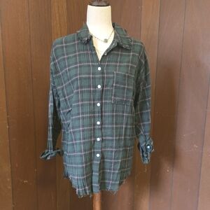 Green Plaid Men's Shirt